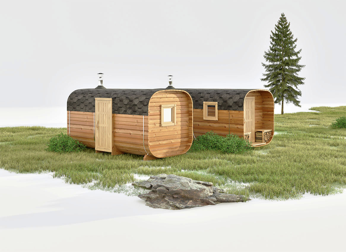 Квадро бани-бочки